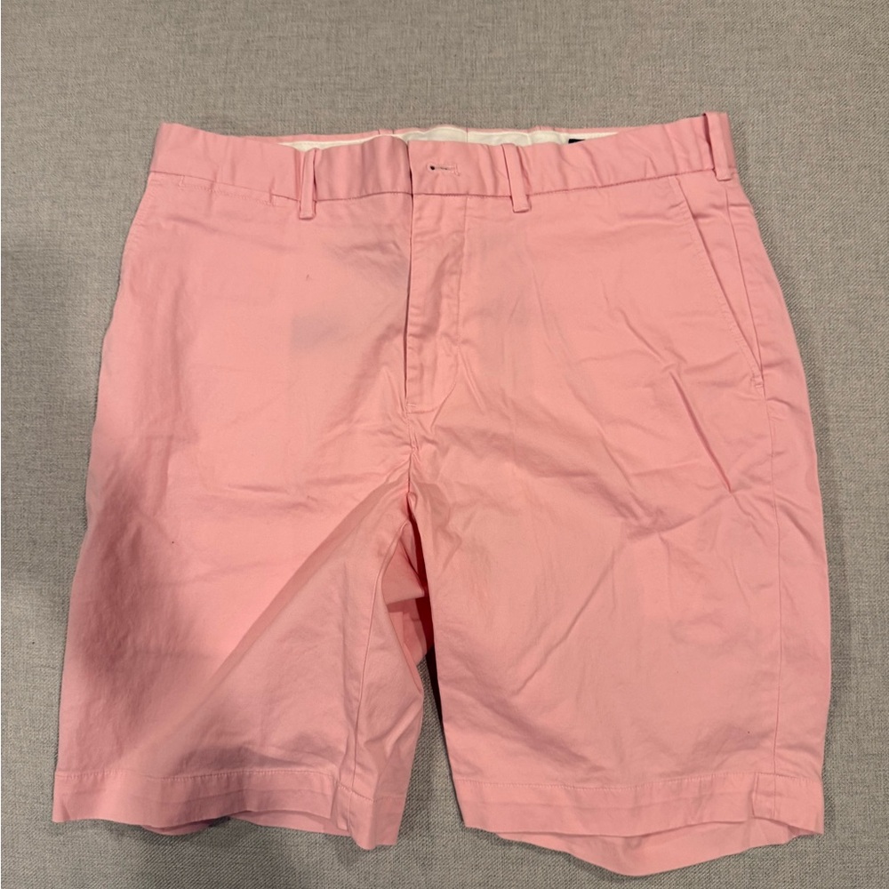 Polo Ralph Lauren Men’s Classic Fit Chino Shorts 34 Pink Preppy Summer Crest